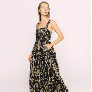 Janie Dress in Black Rye by Bel Kazan, Size M